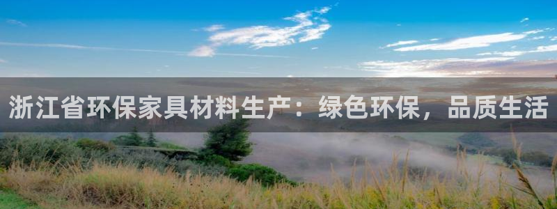 杏耀官方娱乐：浙江省环保家具材料生产：绿色环保，品质生活