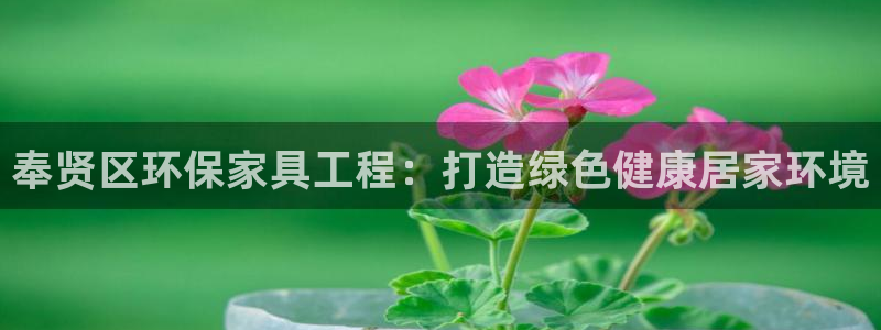 杏耀注册登入：奉贤区环保家具工程：打造绿色健康居家环境